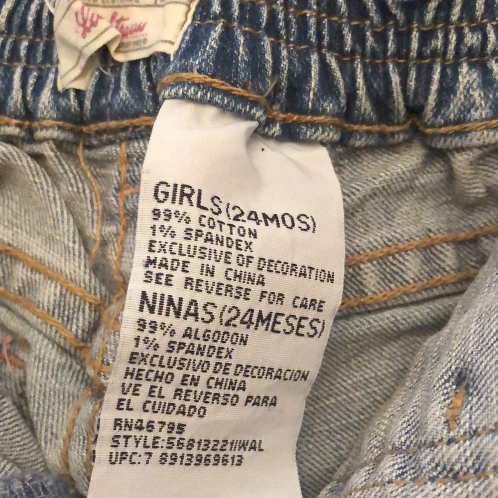 Levi’s Blue Denim Jeans Rose Patch 24 Months